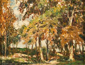 LAWRENCE NELSON WILBUR Autumn Sunlight, Central Park.